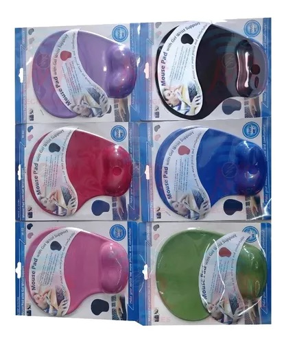 Pad Mouse Con Gel Muñequera, Colores varios.