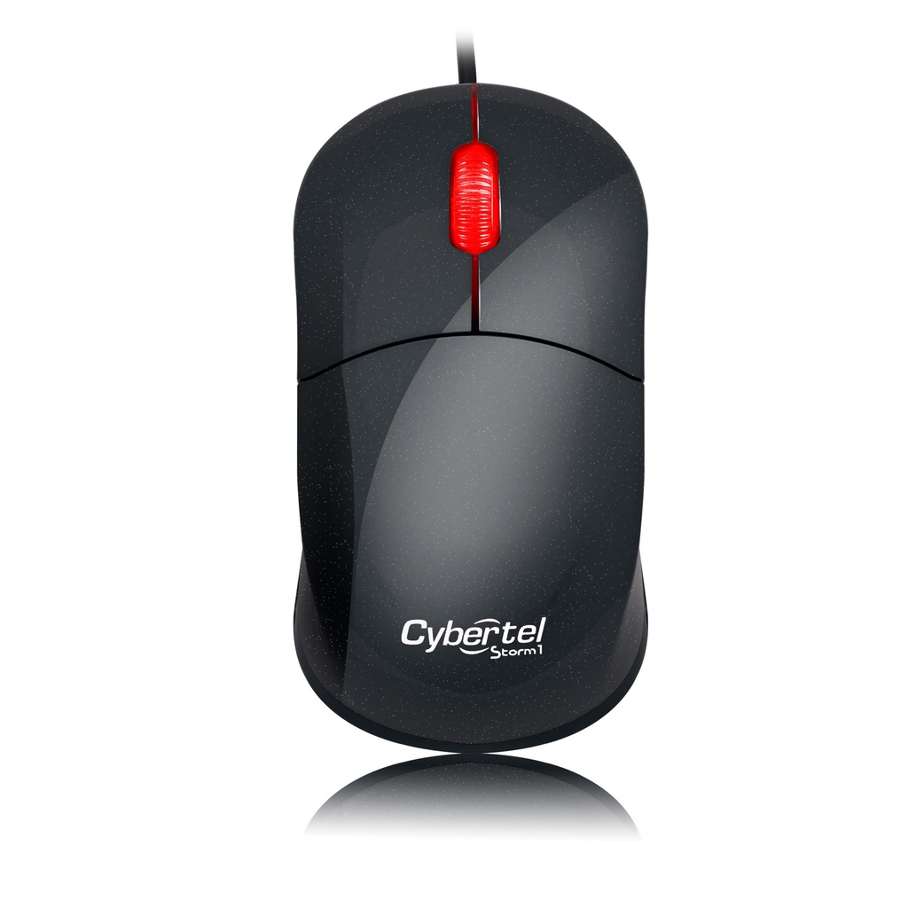 Mouse Cybertel Storm 1 Negro/Rojo CYB M104+, USB, UV.