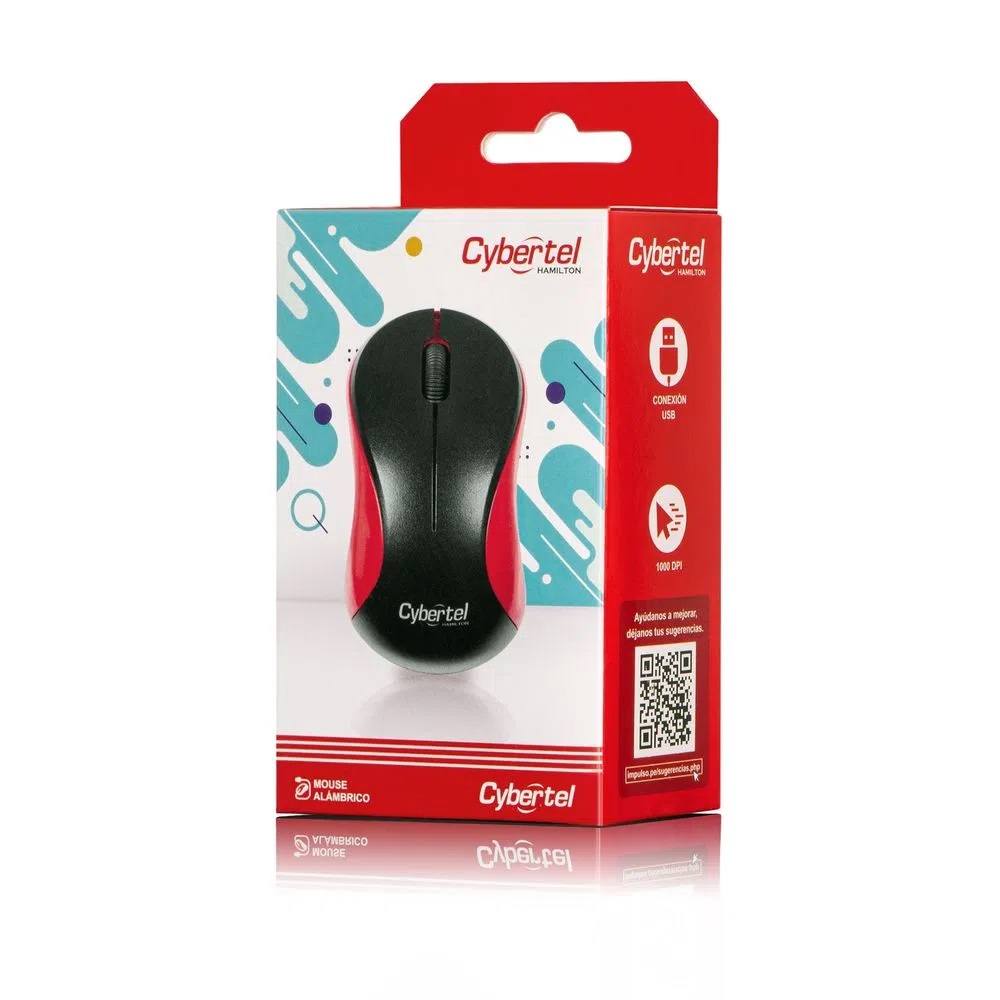 Mouse Cybertel Hamilton CYB M209, Usb, Negro.