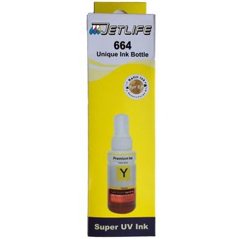 Tinta Jetlife UV INK 664 Amarillo 70ML CAJA.