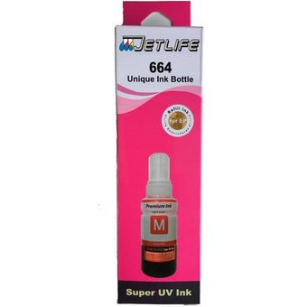 Tinta Jetlife UV INK 664 Magenta 70ML CAJA.