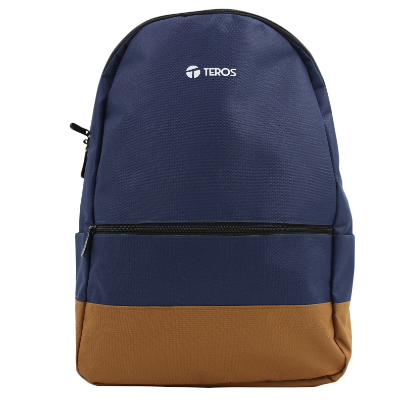 Mochila Teros TE-ACS9019, Poliéster, para Laptop hasta 15.6", Color Azul + Marrón.