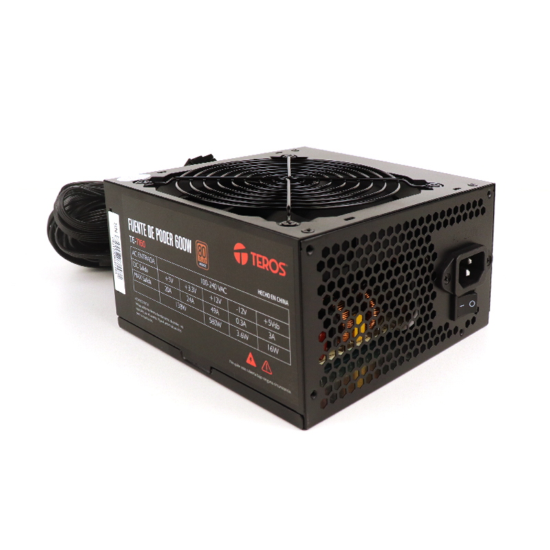 Fuente Poder Teros ATX-250W, 115 VAC/230 VAC.