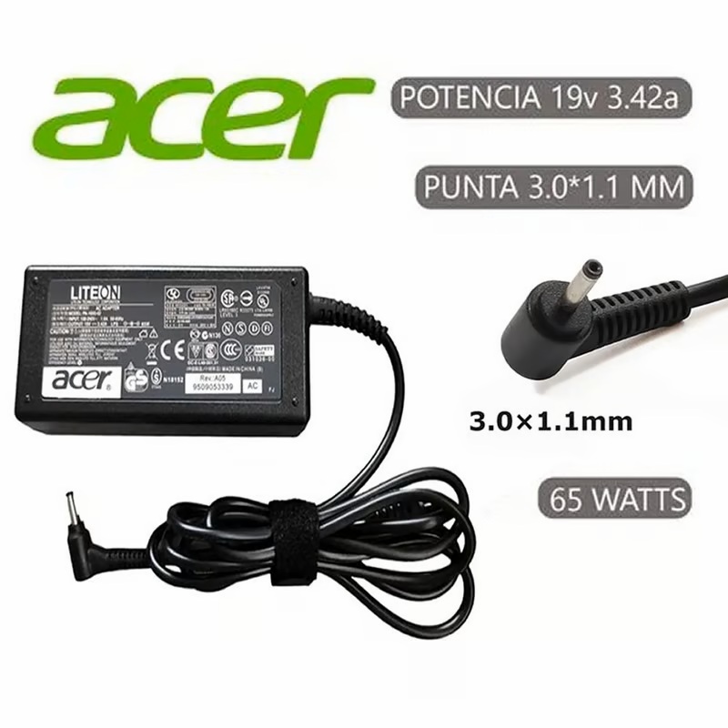 Cargador Compatible Acer 19v 3.42A 3.0*1.1