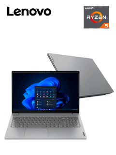 Laptop Lenovo V15 G4 AMN, 15.6" FHD TN, AMD Ryzen 5 7520U 2.8/4.3GHz, Ram 16GB LPDDR5, Disco SSD 512GB, AMD Radeon 610M, FreeDos.