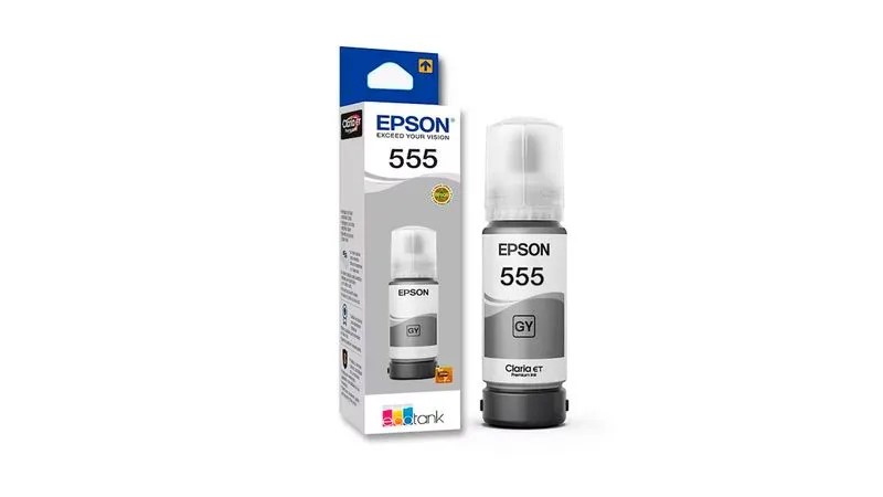 Tinta Epson (555) T555520-AL, Gris 70ml.