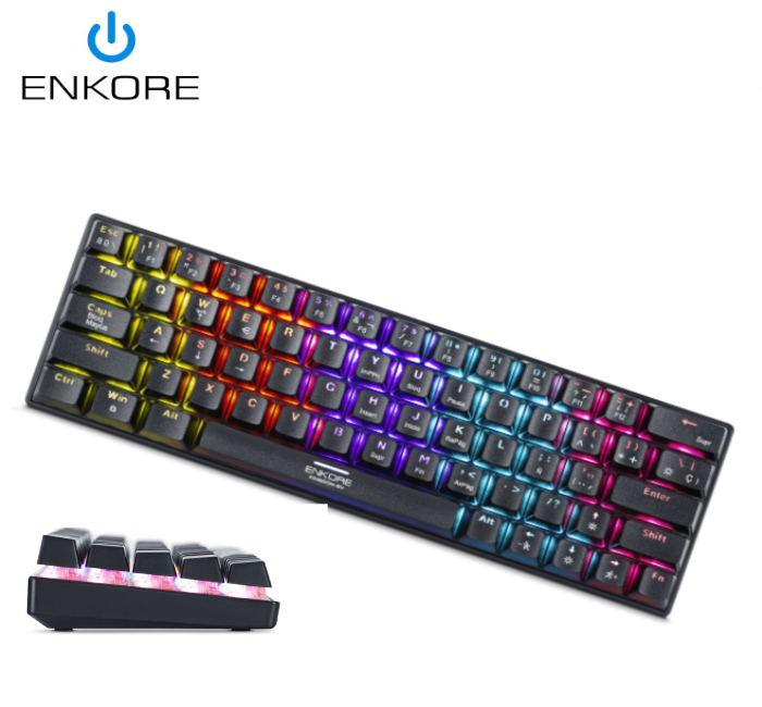 Teclado Gamer Mecanico ENKORE Kingdom 64 Rainbow ENK1008