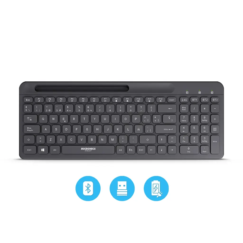 Teclado Inalambrico Micronics Shelby - MIC K605-3M