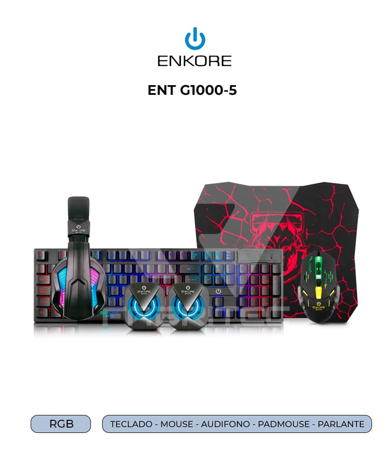 Kit Gaming Enkore Bravio 5 EN 1 ENT G1000-5