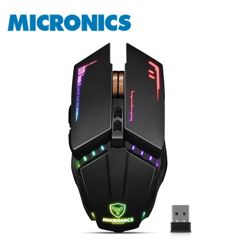 Mouse Inalámbrico Gamer Micronics Ranger MIC M822RX Negro