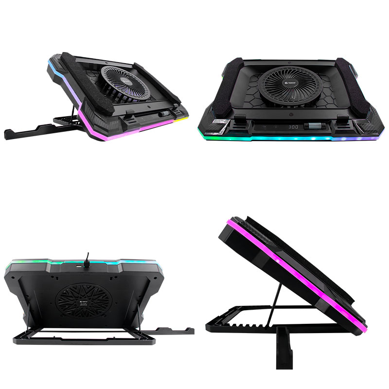 Cooler TEROS TE-7133N RGB, compatible con notebooks de 14" hasta 19"