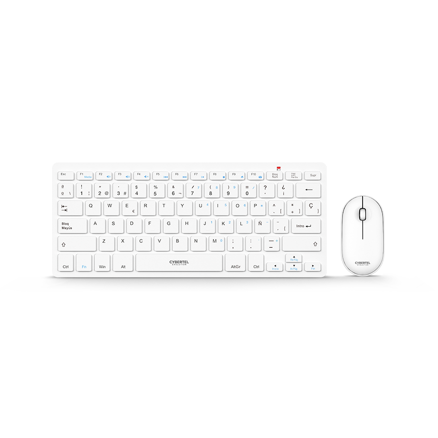 Combo Cybertel Evolution CYB WT801 Teclado + Mouse Inalambrico WIFI Blanco