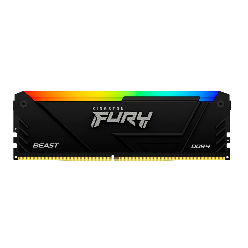 Memoria Kingston Fury Beast 32GB DDR4-3200MHz PC4-25600, CL16, 1.35V, 288-Pin, RGB, DIMM
