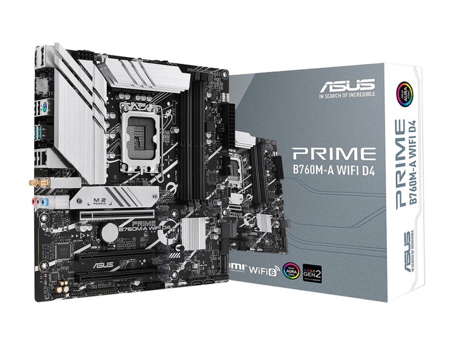 Placa Base ASUS Prime B760M-A D4, Chipset Intel B760, LGA1700, mATX