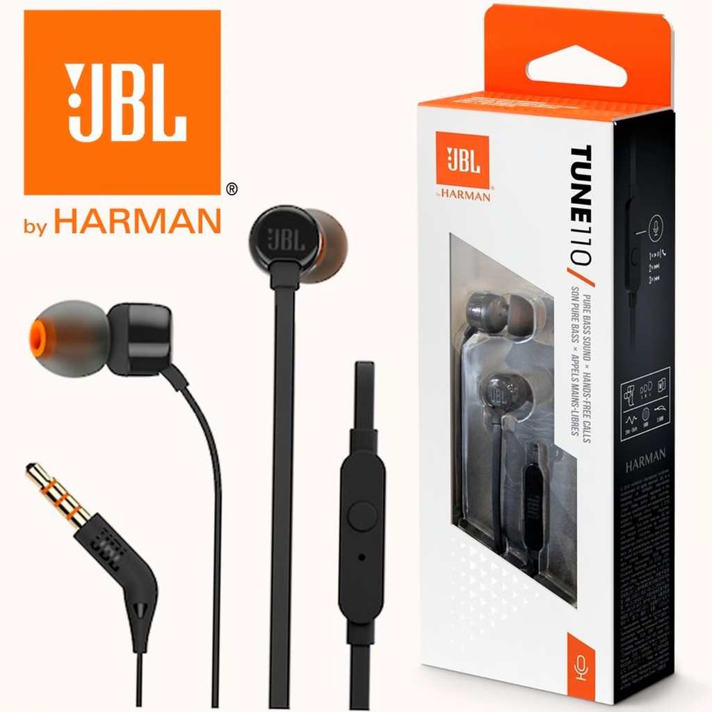 Audifono JBL TUNE110 JBLT110BLKAM