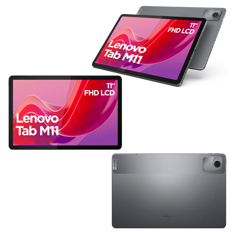 Tablet Lenovo Tab M11, 11" WUXGA (1920x1200) IPS,
Conectividad: Wi-Fi 5, Bluetooth 5.1, Procesador MediaTek Helio G88, RAM 4GB, ROM 128GB, Incluye Case y Pen.