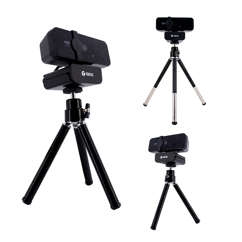 Camara Web TEROS TE-9072, 2K, micrófono incorporado, USB 2.0