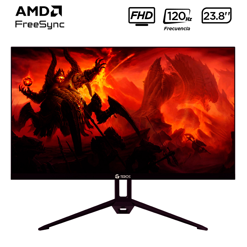 Monitor Plano TEROS TE-2415S, 23.8" FHD IPS, 120Hz, 1ms, HDMI, DP, Parlantes