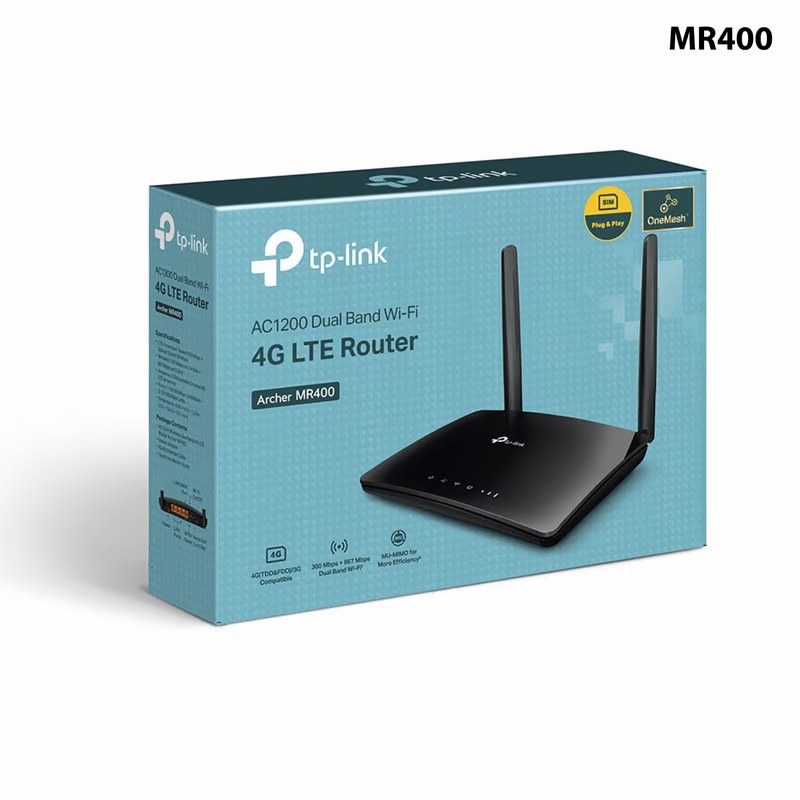 Router TP-Link Archer MR400 (APAC) 4G LTE Wireless AC1200