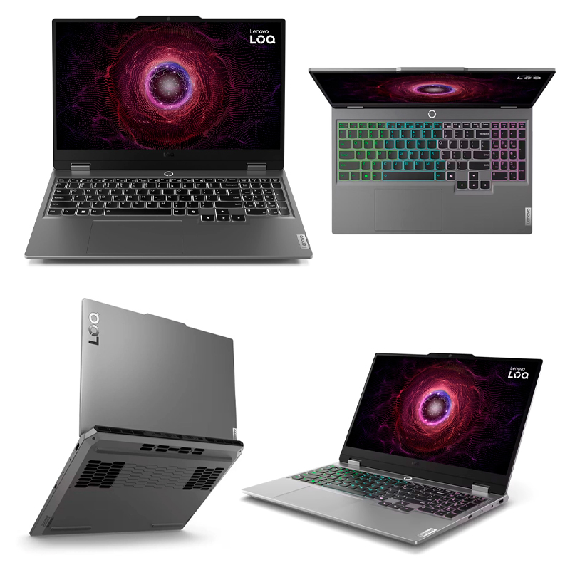 Laptop Lenovo LOQ 15ARP9, 15.6" FHD IPS, Ryzen 7 7435HS 4.5GHz, Ram 24GB DDR5, Disco SSD 512GB, NVIDIA GeForce RTX 4050 6GB, FreeDos.