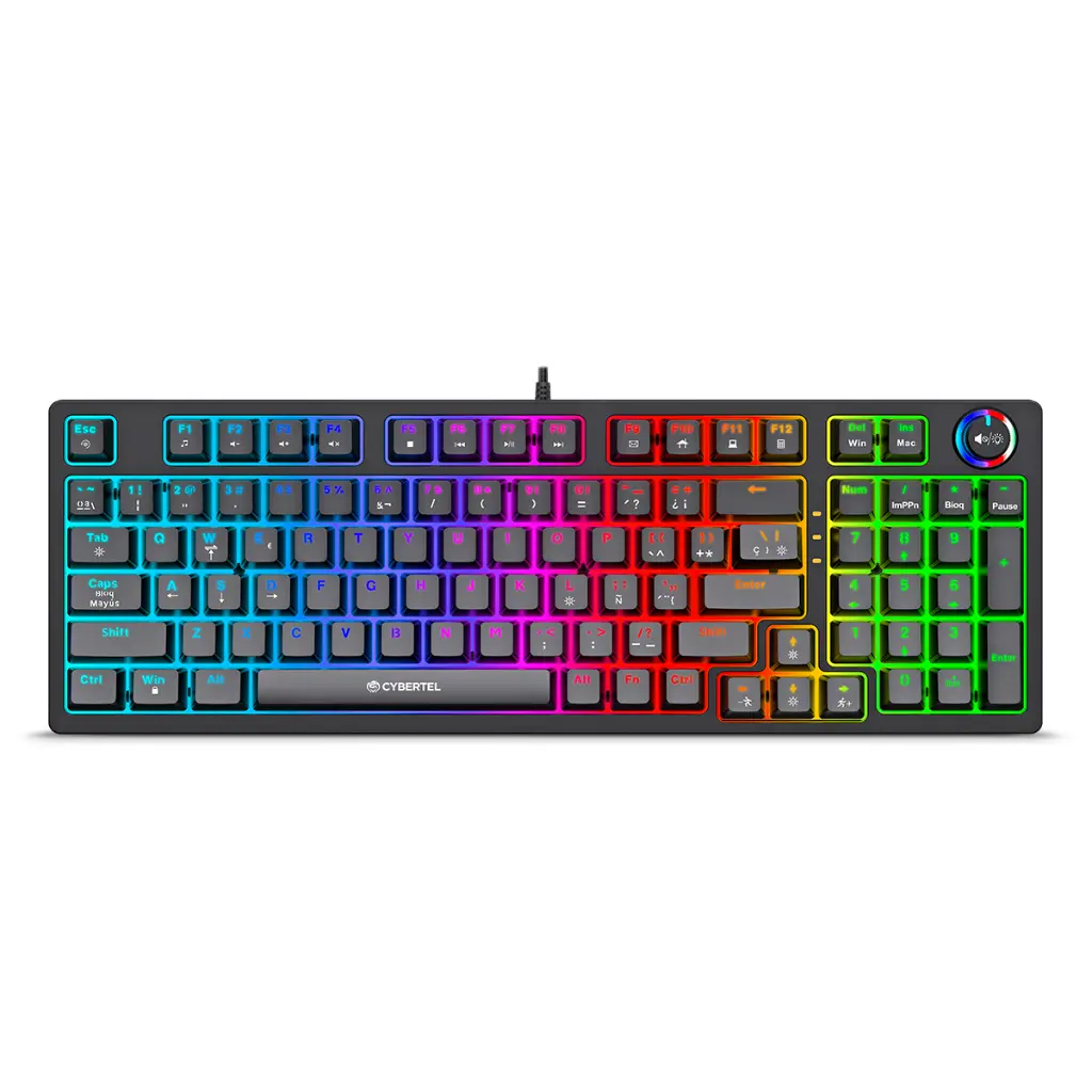 Teclado Gamer Mecánico USB Striker+ CBX K1005+ RGB 96KEYS - Cybertel