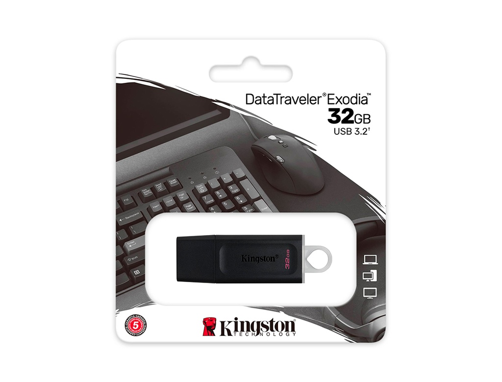 Memoria USB 32GB KINGSTON EXODIA 3.2 DataTraveler -Negro