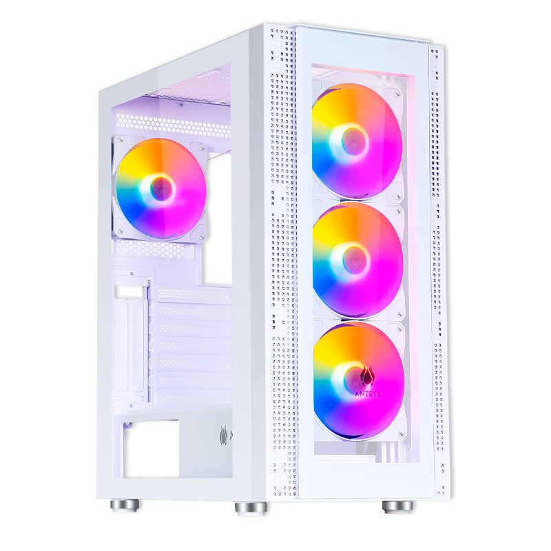 Case Antryx RX-260 USB 3.0 RGB Fan x4 Vidrio Templado AC-RX260WFR Blanco 