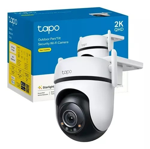 TP-LINK TAPO C520WS Camara de seguridad inteligente Wifi 2K 360º IP66 luz y sirena disuasiva compatible con Alexa
