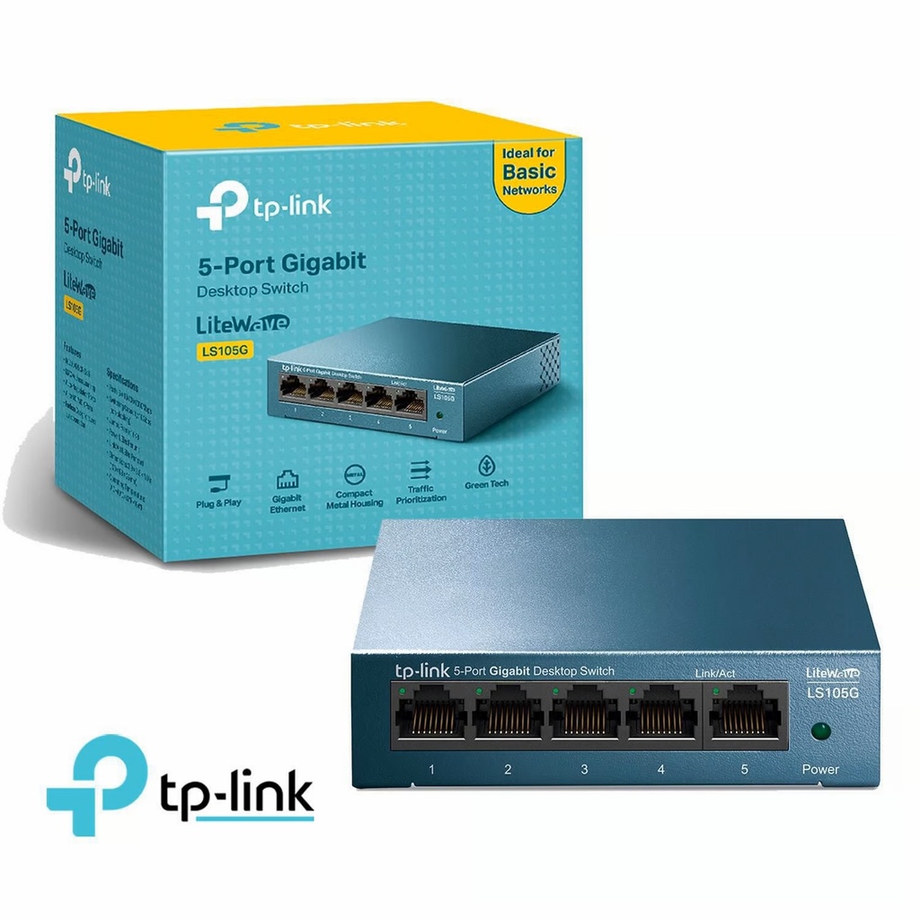 Switch TP-LINK LS105G 5 Puertos Gigabit 10/100/1000Mbps