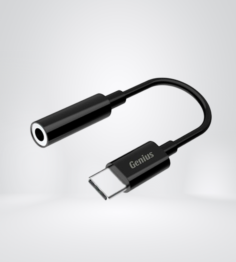 Adaptador Genius ACC-C100 de USB-C a 3.5 mm Negro