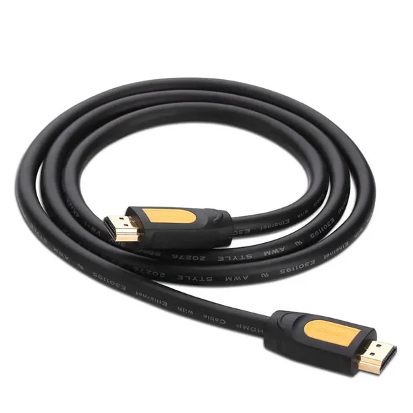 Cable HDMI UGREEN HD101 10128 1.4 macho a macho 4K, 1.5mts, amarillo y negro