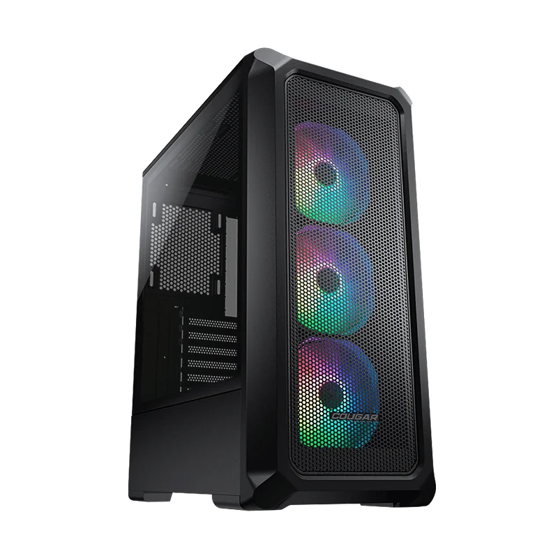 Case Cougar Archon 2 Mesh Rgb  Sin Fuente, Negro, Atx, 1 Panel Vidrio, X3 Fan, Led-rgb