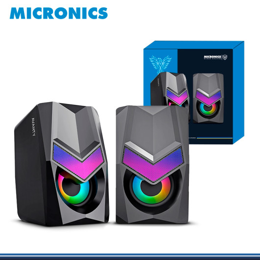 Parlante Micronics Avanty 2.0 MIC S321 RGB 2" SOUND 