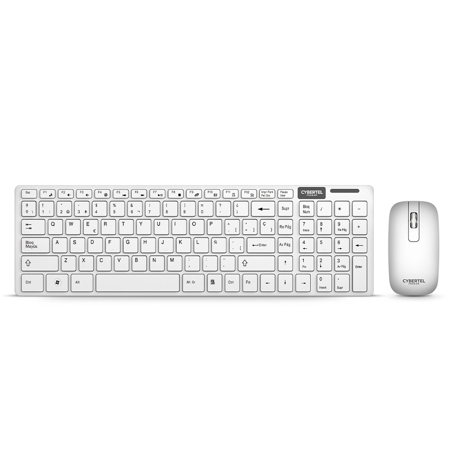 Combo Cybertel Premier CYB WT802 Teclado + Mouse Inalambrico WIFI Blanco 