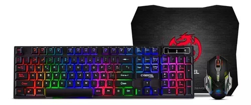 Combo Teclado, Mouse y Pad Gamer Cybertel Xtreme CYB GT1800.
