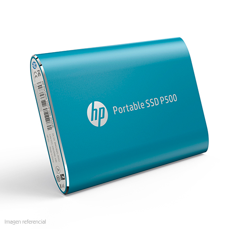 Unidad de Estado Solido Externo (SSD) Portatil HP P500, 1TB, USB-C 3.2 Gen 1, Color Azul