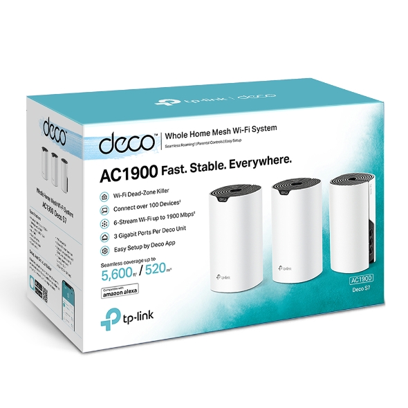 Sistema Wi-Fi Mesh TP-Link Deco S7 (3-Pack) AC1900