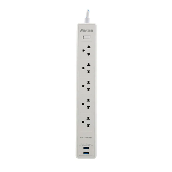 Supresor de Picos FORZA FSP-512USBW 1200J 1540W 5 tomas