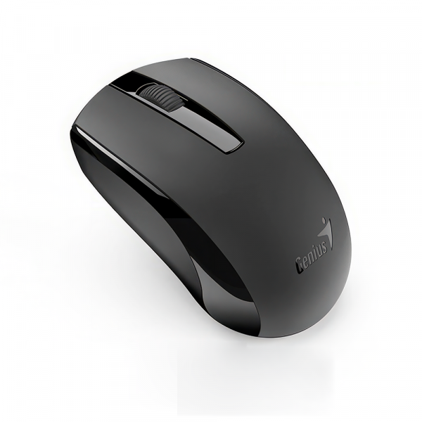 Mouse Inalámbrico Genius ECO-8100 BLUEEYE Recargable, Color Negro