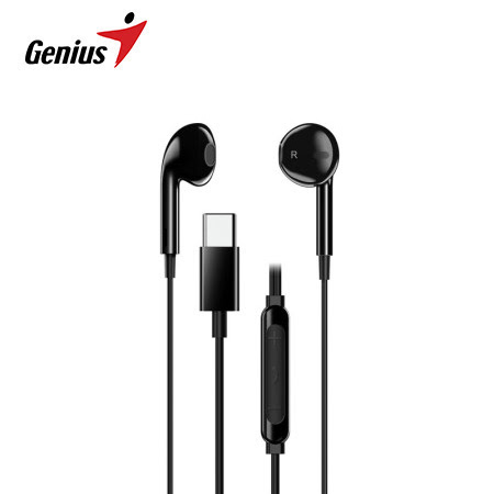 Audifono con Microfono GENIUS HS-M365 IN-EAR USB-C Negro