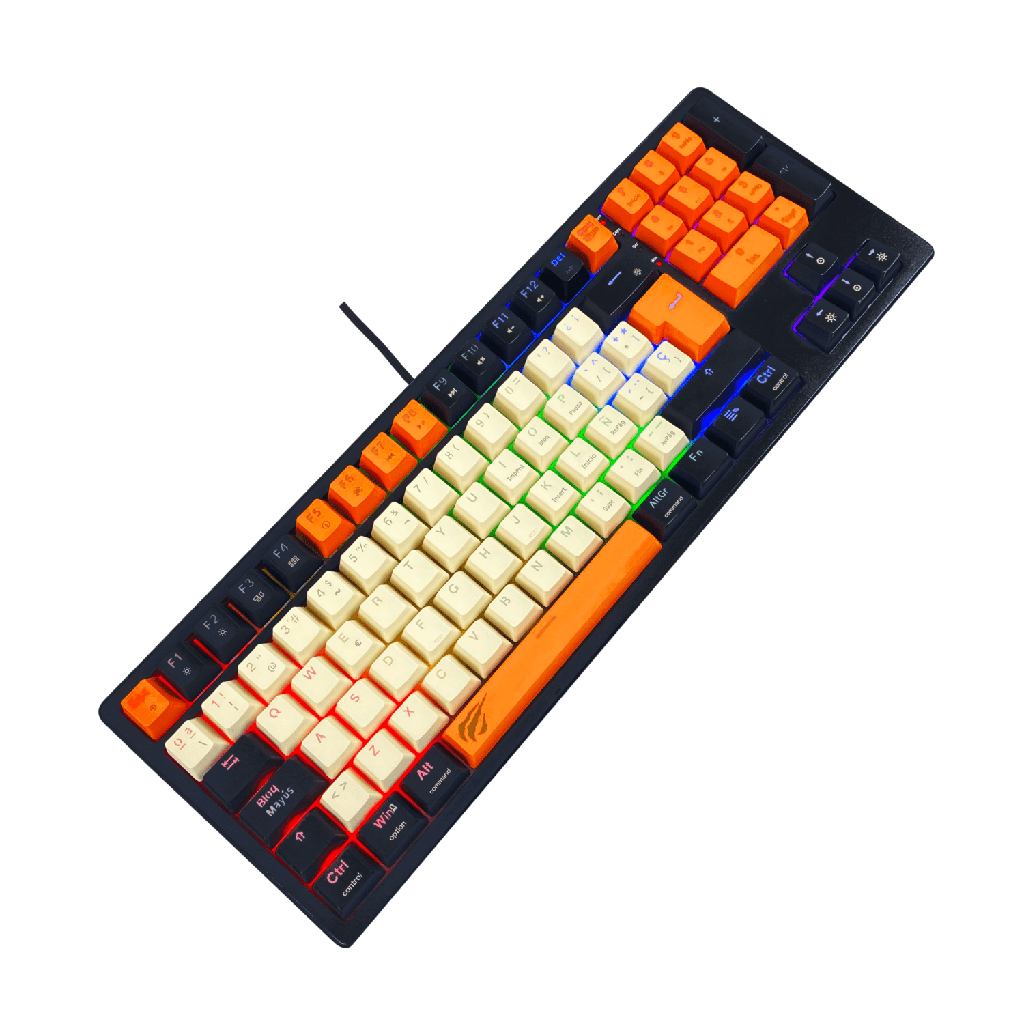 Teclado Gamer Mecanico Havit Gamenote KB512L-SP LED RGB 87 Teclas