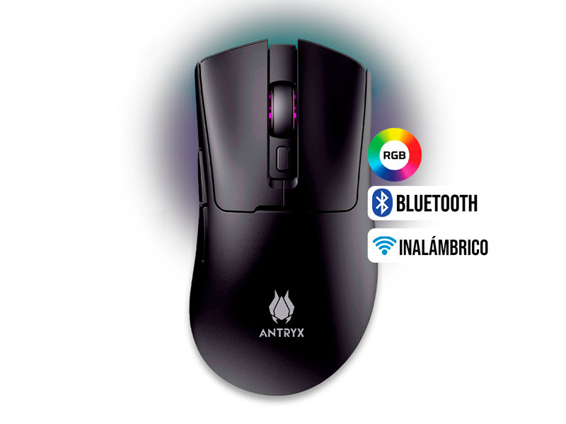 Mouse Gaming Inalambrico Antryx SCORPIO 350 BT, 2.4G, 10000dpi, Tipo-C.
