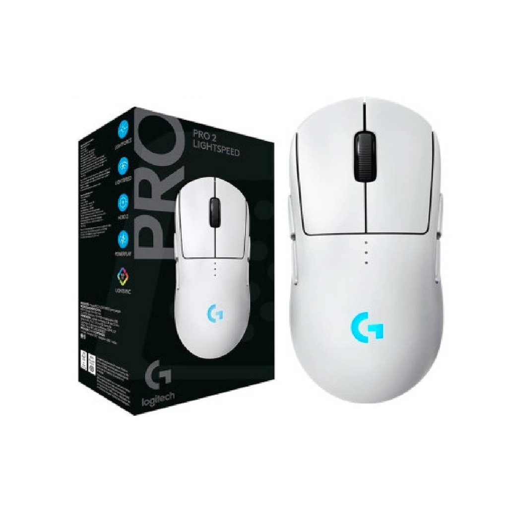 Mouse Logitech G PRO 2 Ligthspeed Wireless Hero 2 44K, RGB, Blanco.