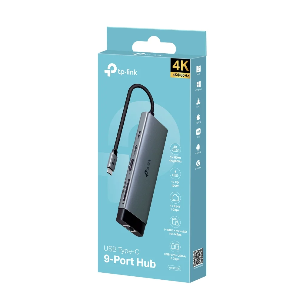 Adaptador USB tipo C TP-LINK UH9120C 9 en 1 5Gbps