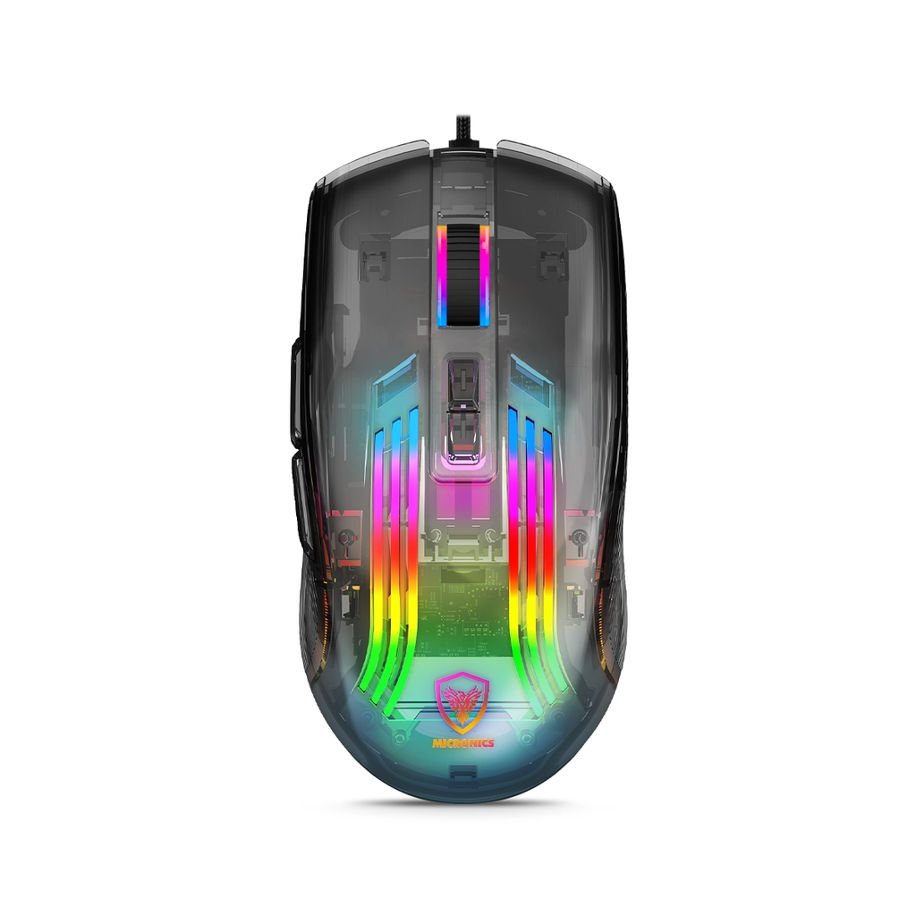 Mouse Gamer MICRONICS QUARTZ 3 MIC GM802-3M BT USB-C RGB 7B 4800DPI