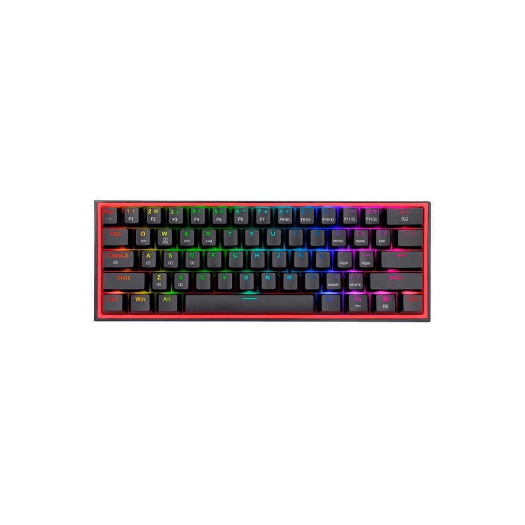 Teclado Gamer Redragon Fizz Pro Wireless Spanish K616 Rgb B Black