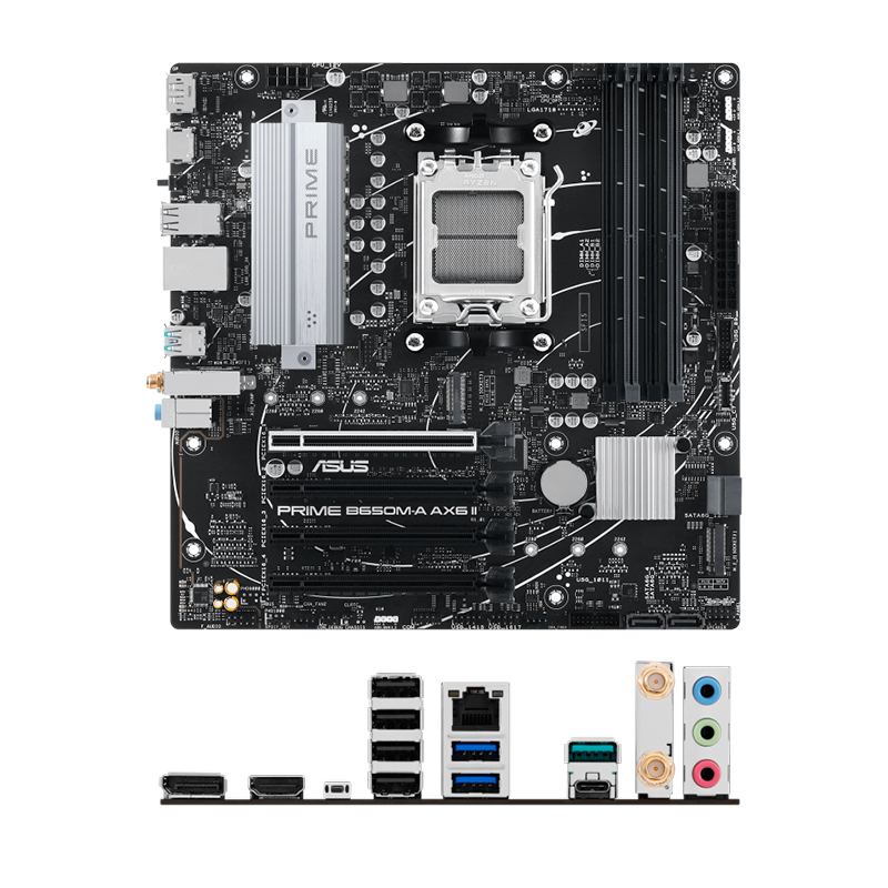 Motherboard ASUS PRIME B650M-A AX6 II, Chipset AMD B650, Socket AMD AM5, mATX