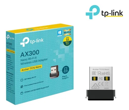 Adaptador USB TP-LINK ARCHER TX1U NANO WiFi6 AX300