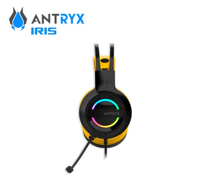Audifono con  Microfono Antryx IRIS-K Yellow 7.1 Virtual, USB 