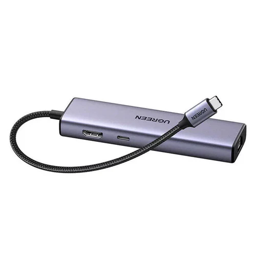 Adaptador UGREEN CM512 15598  USB C HUB 6 en 1 Ethernet Gigabit, HDMI 4K 
